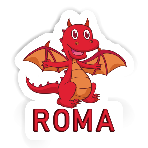 Sticker Roma Baby Dragon Notebook Image