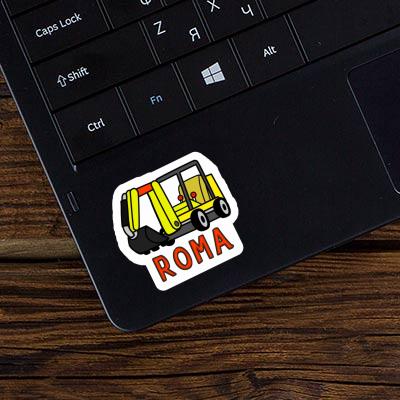 Mini-Excavator Sticker Roma Laptop Image