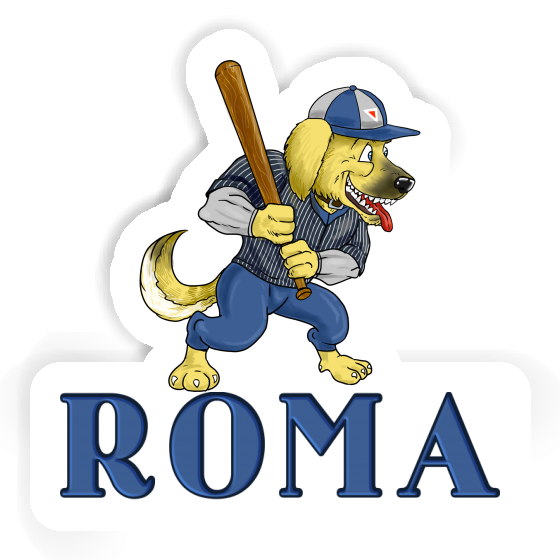 Sticker Roma Baseball Dog Notebook Image