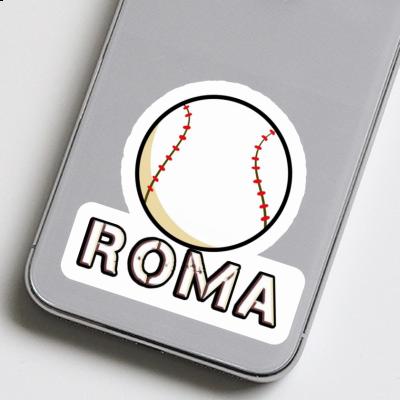 Baseball Ball Sticker Roma Notebook Image