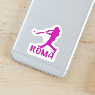 Sticker Baseballspieler Roma Notebook Image