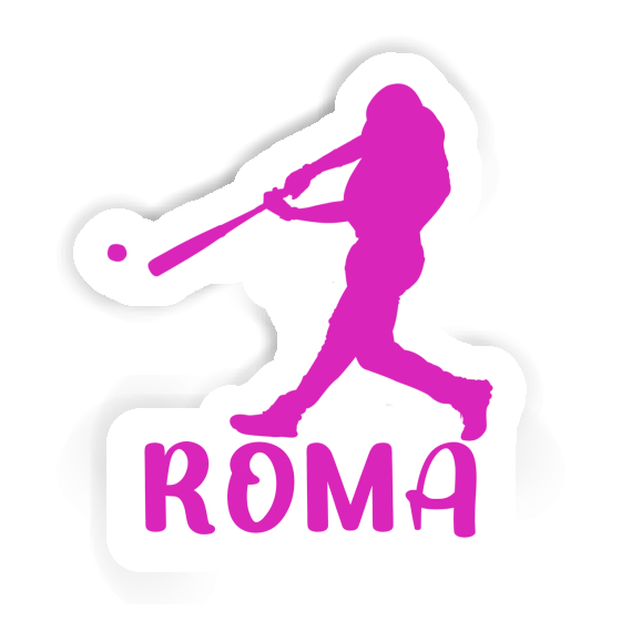 Sticker Baseballspieler Roma Notebook Image