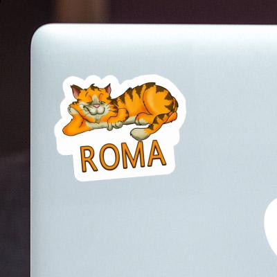 Sticker Roma Chilling Cat Notebook Image