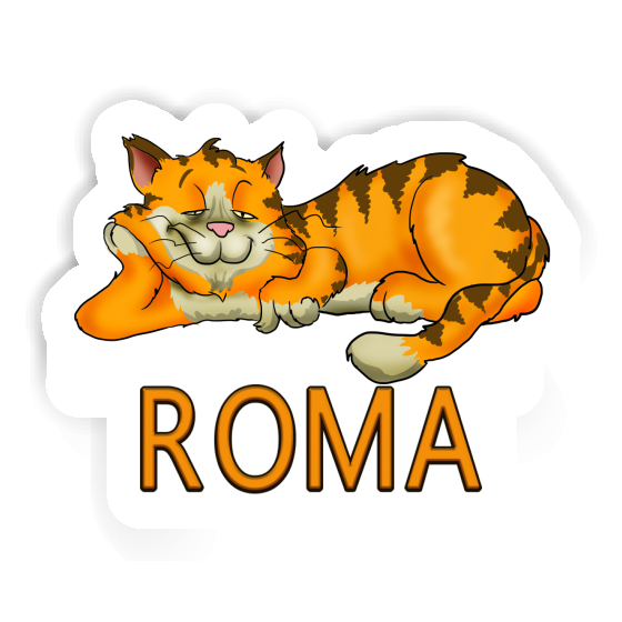 Sticker Roma Chilling Cat Laptop Image