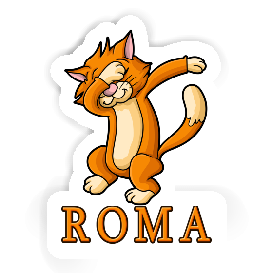 Sticker Dabbing Cat Roma Laptop Image