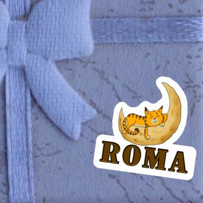 Sleeping Cat Sticker Roma Image