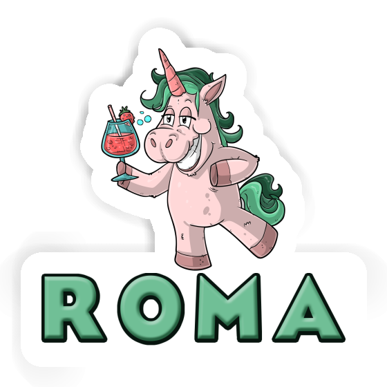 Sticker Party Unicorn Roma Laptop Image