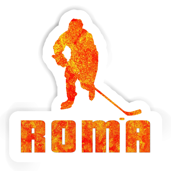 Sticker Hockey Player Roma Notebook Image