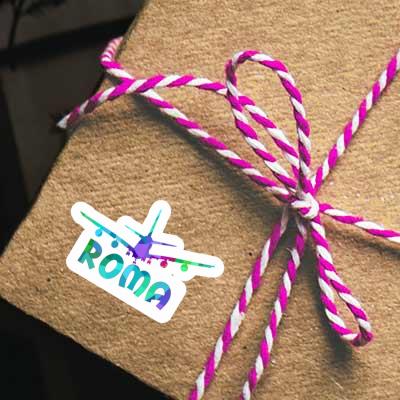 Autocollant Avion Roma Notebook Image