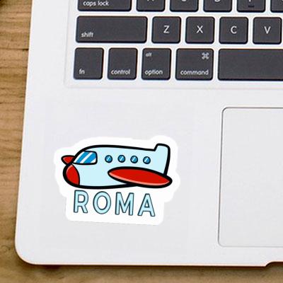 Airplane Sticker Roma Laptop Image