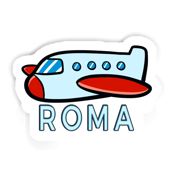 Airplane Sticker Roma Notebook Image