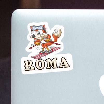 Sticker Skier Roma Notebook Image