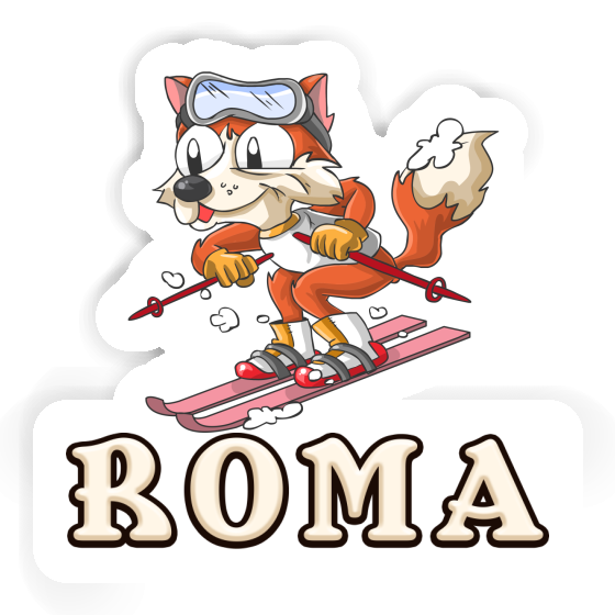 Sticker Skier Roma Laptop Image