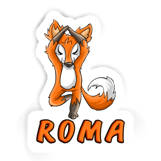 Roma Sticker Yoga Fox Image