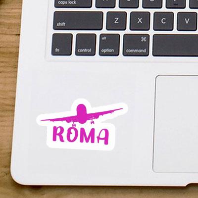 Airplane Sticker Roma Notebook Image