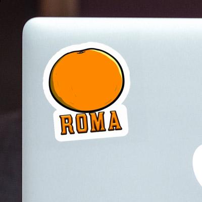 Autocollant Roma Orange Notebook Image