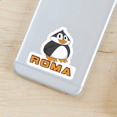 Fat Penguin Sticker Roma Notebook Image