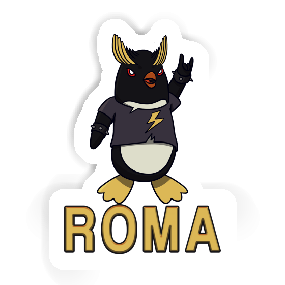 Roma Sticker Rocking Penguin Laptop Image