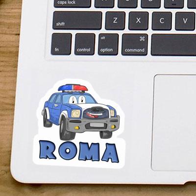 Police Car Sticker Roma Image