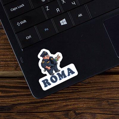 Sticker Police Officer Roma Notebook Image