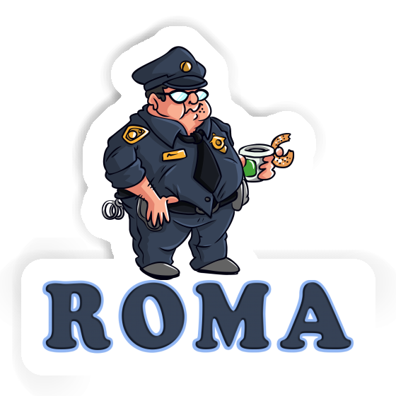 Sticker Police Officer Roma Laptop Image