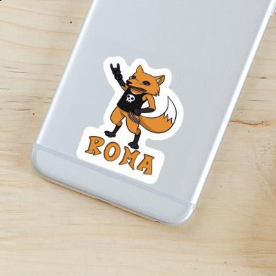 Rocker Fox Sticker Roma Laptop Image