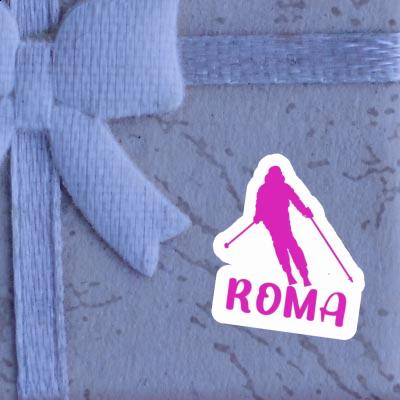 Aufkleber Roma Skifahrerin Gift package Image