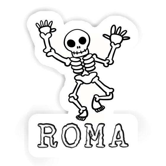 Sticker Roma Skull Image