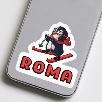 Sticker Skifahrerin Roma Laptop Image