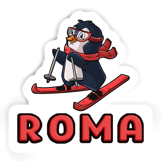 Sticker Skifahrerin Roma Image