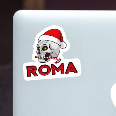 Sticker Christmas Skull Roma Notebook Image