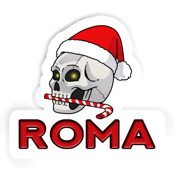 Sticker Christmas Skull Roma Laptop Image