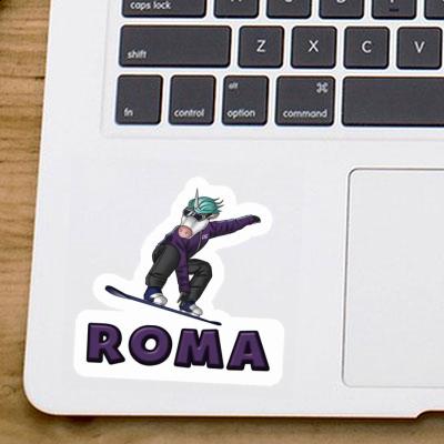 Snowboardeuse Autocollant Roma Notebook Image