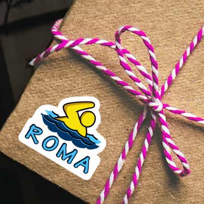 Sticker Roma Swimmer Notebook Image