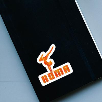 Roma Sticker Yoga Woman Laptop Image