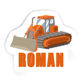 Excavator Sticker Roman Image