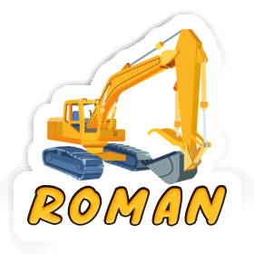 Sticker Excavator Roman Image