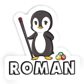 Billiards Player Sticker Roman Image