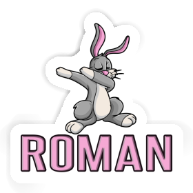 Dabbing Hare Sticker Roman Image