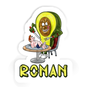 Roman Sticker Avocado Image