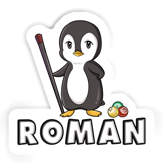 Joueur de billard Autocollant Roman Notebook Joueur de billard Autocollant Roman Notebook Image