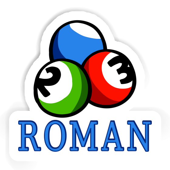 Billiard Ball Sticker Roman Billiard Ball Sticker Roman Image