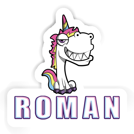 Licorne grinçante Autocollant Roman Gift package Image