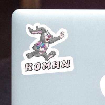 Autocollant Lapin de rugby Roman Notebook Image