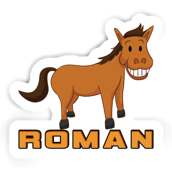 Roman Autocollant Cheval sourire Roman Autocollant Cheval sourire Image