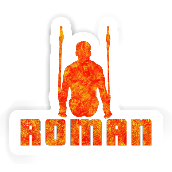 Autocollant Gymnaste aux anneaux Roman Notebook Image