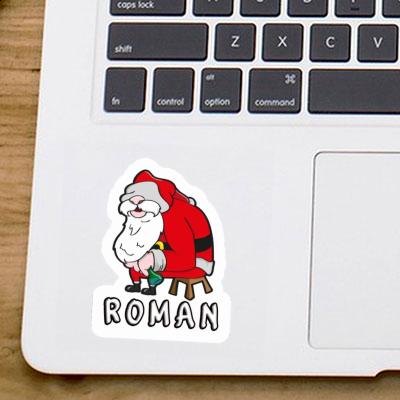 Roman Autocollant Père Noël Laptop Image
