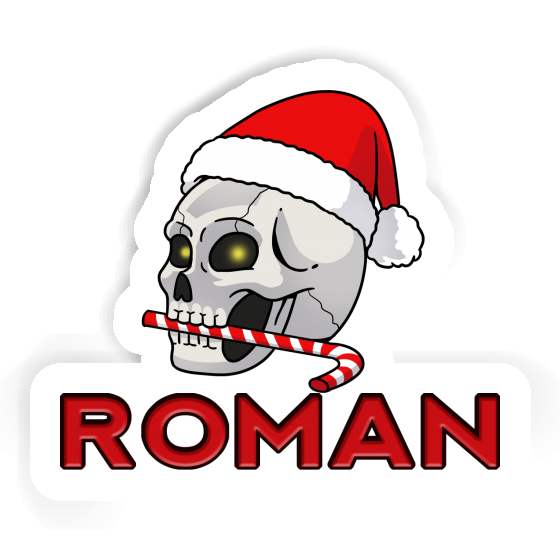 Autocollant Roman Crâne de Noël Image