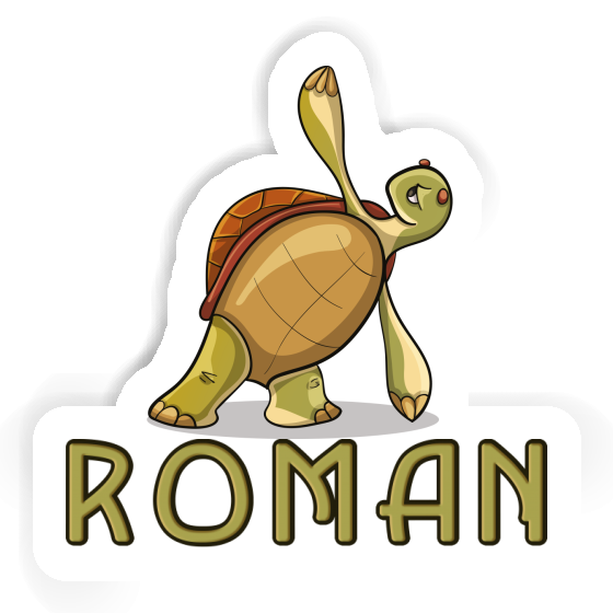 Roman Autocollant Tortue yoga Image