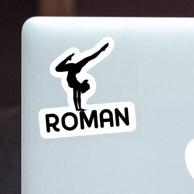 Yoga-Frau Sticker Roman Laptop Image